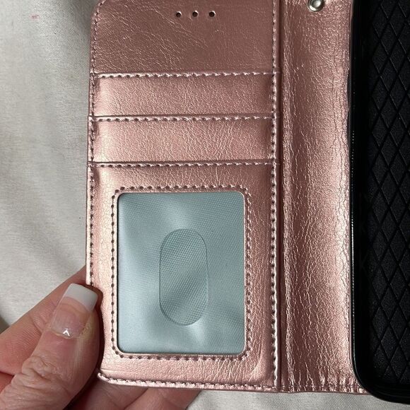 Bocasal IPhone 12 Rose Gold Wristlet Case. - Picture 9 of 12